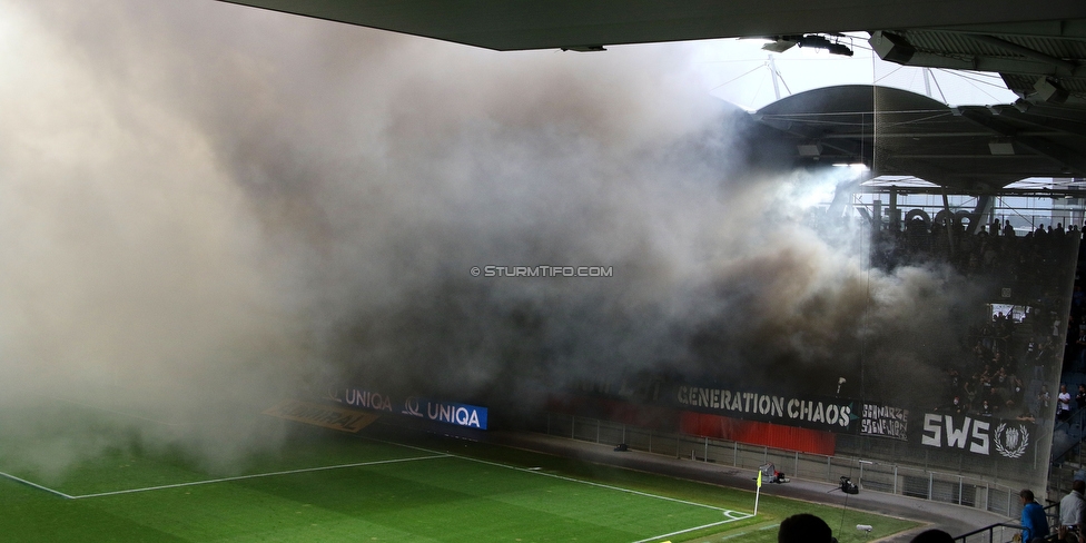 Sturm Graz - Austria Salzburg
OEFB Cup, 2. Runde, SK Sturm Graz - SV Austria Salzburg, Stadion Liebenau Graz, 29.08.2022. 

Foto zeigt Fans von Sturm mit einer Choreografie
Schlüsselwörter: pyrotechnik