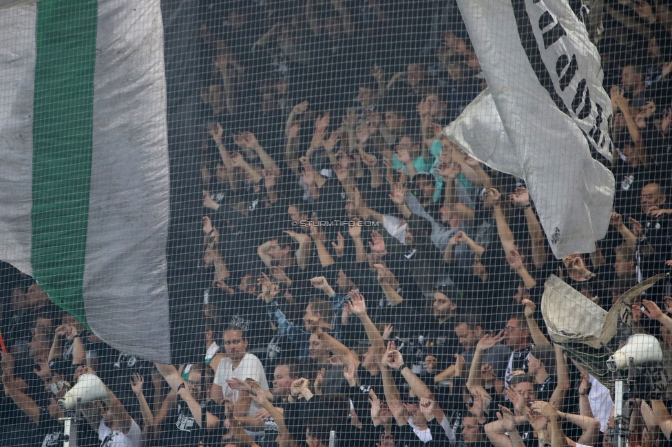 Sturm Graz - Austria Salzburg
OEFB Cup, 2. Runde, SK Sturm Graz - SV Austria Salzburg, Stadion Liebenau Graz, 29.08.2022. 

Foto zeigt Fans von Sturm
