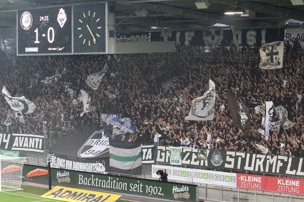 Sturm Graz - Austria Salzburg
OEFB Cup, 2. Runde, SK Sturm Graz - SV Austria Salzburg, Stadion Liebenau Graz, 29.08.2022. 

Foto zeigt Fans von Sturm
