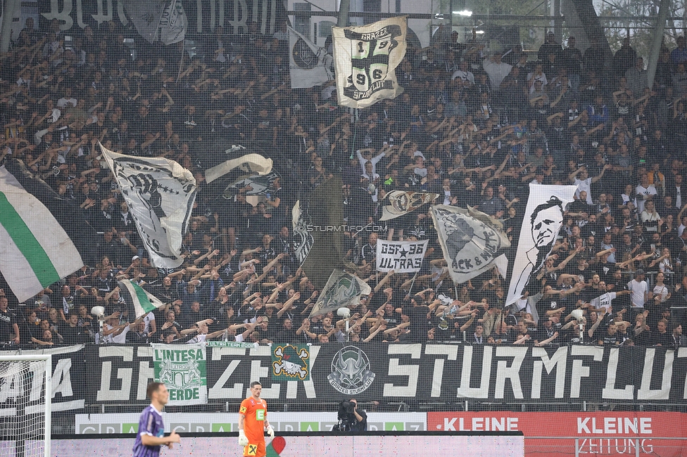 Sturm Graz - Austria Salzburg
OEFB Cup, 2. Runde, SK Sturm Graz - SV Austria Salzburg, Stadion Liebenau Graz, 29.08.2022. 

Foto zeigt Fans von Sturm
Schlüsselwörter: sturmflut