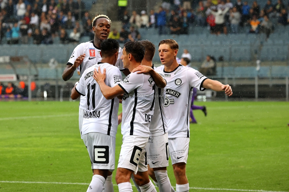 Sturm Graz - Austria Salzburg
OEFB Cup, 2. Runde, SK Sturm Graz - SV Austria Salzburg, Stadion Liebenau Graz, 29.08.2022. 

Foto zeigt Manprit Sarkaria (Sturm)
Schlüsselwörter: torjubel