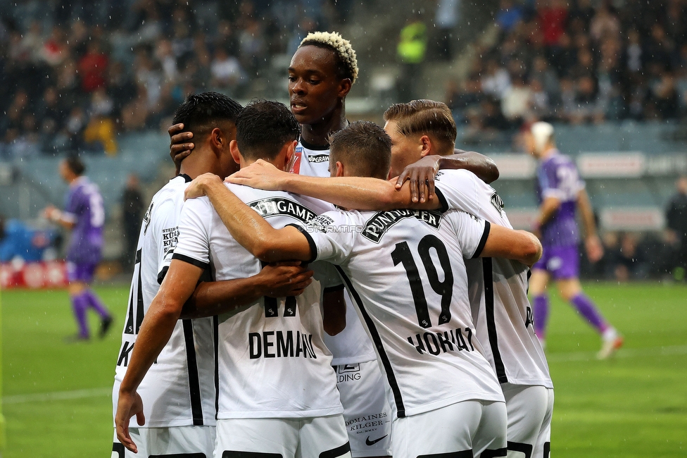 Sturm Graz - Austria Salzburg
OEFB Cup, 2. Runde, SK Sturm Graz - SV Austria Salzburg, Stadion Liebenau Graz, 29.08.2022. 

Foto zeigt Manprit Sarkaria (Sturm)
Schlüsselwörter: torjubel