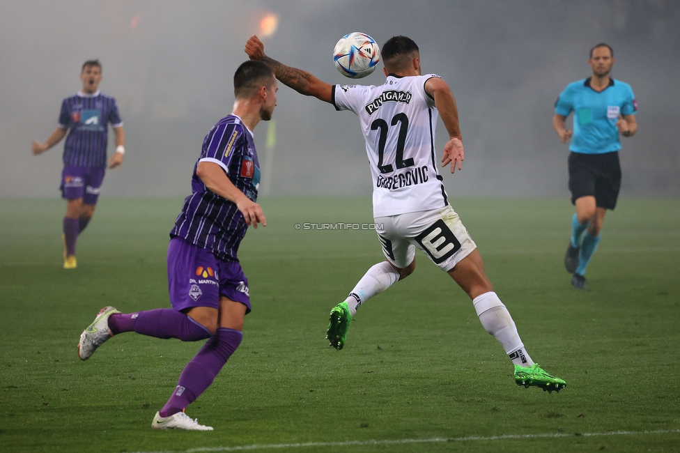 Sturm Graz - Austria Salzburg
OEFB Cup, 2. Runde, SK Sturm Graz - SV Austria Salzburg, Stadion Liebenau Graz, 29.08.2022. 

Foto zeigt Jusuf Gazibegovic (Sturm)
