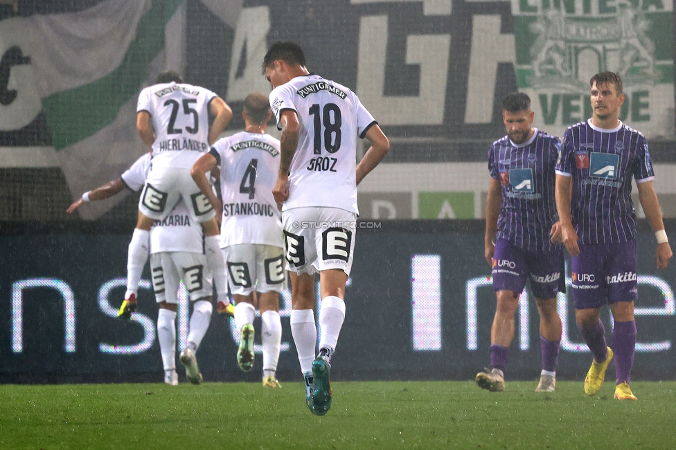 Sturm Graz - Austria Salzburg
OEFB Cup, 2. Runde, SK Sturm Graz - SV Austria Salzburg, Stadion Liebenau Graz, 29.08.2022. 

Foto zeigt Stefan Hierlaender (Sturm), Manprit Sarkaria (Sturm), Jon Gorenc-Stankovic (Sturm) und Dominik Oroz (Sturm)
Schlüsselwörter: elfer torjubel