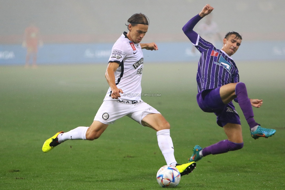 Sturm Graz - Austria Salzburg
OEFB Cup, 2. Runde, SK Sturm Graz - SV Austria Salzburg, Stadion Liebenau Graz, 29.08.2022. 

Foto zeigt Stefan Hierlaender (Sturm)
