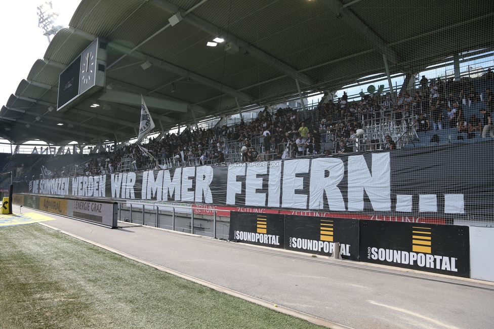 Sturm Graz - Hartberg
Oesterreichische Fussball Bundesliga, 7. Runde, SK Sturm Graz - TSV Hartberg, Stadion Liebenau Graz, 03.09.2022. 

Foto zeigt Fans von Sturm mit einer Choreografie
Schlüsselwörter: generationchaos