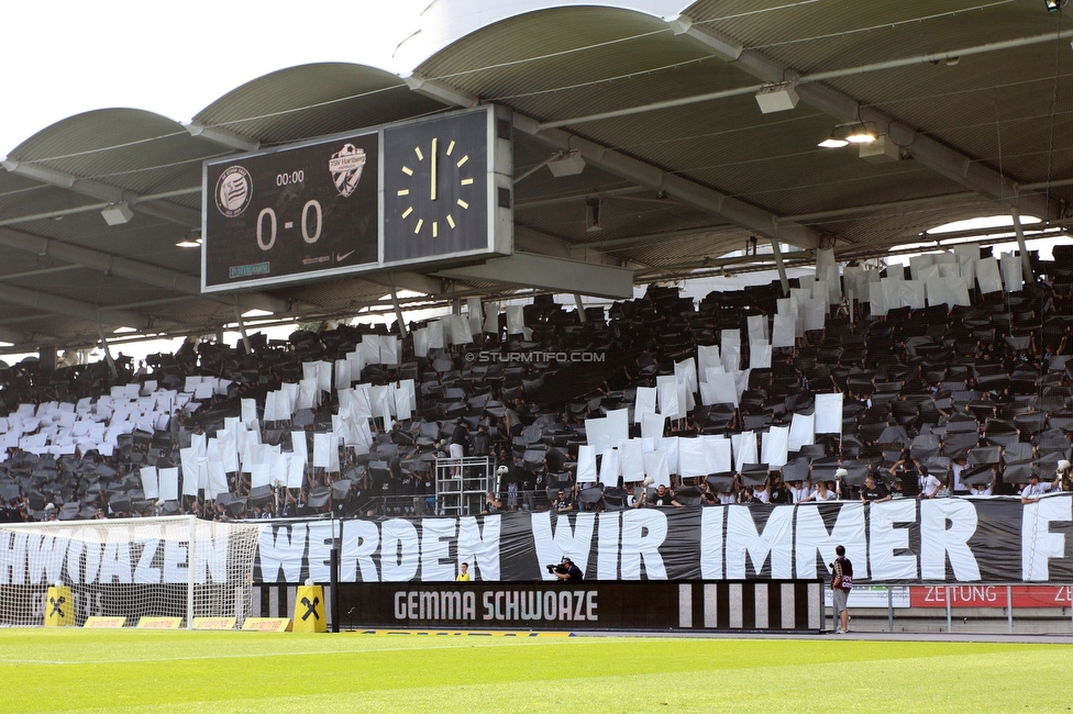 Sturm Graz - Hartberg
Oesterreichische Fussball Bundesliga, 7. Runde, SK Sturm Graz - TSV Hartberg, Stadion Liebenau Graz, 03.09.2022. 

Foto zeigt Fans von Sturm mit einer Choreografie
Schlüsselwörter: generationchaos