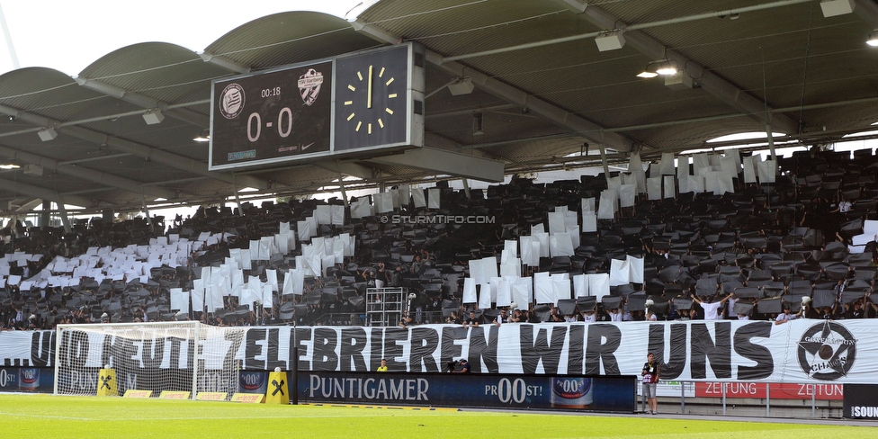 Sturm Graz - Hartberg
Oesterreichische Fussball Bundesliga, 7. Runde, SK Sturm Graz - TSV Hartberg, Stadion Liebenau Graz, 03.09.2022. 

Foto zeigt Fans von Sturm mit einer Choreografie
Schlüsselwörter: generationchaos