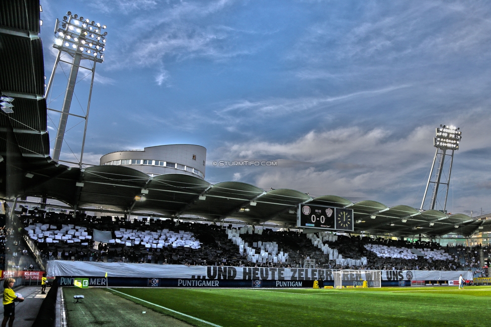 Sturm Graz - Hartberg
Oesterreichische Fussball Bundesliga, 7. Runde, SK Sturm Graz - TSV Hartberg, Stadion Liebenau Graz, 03.09.2022. 

Foto zeigt Fans von Sturm mit einer Choreografie
Schlüsselwörter: generationchaos