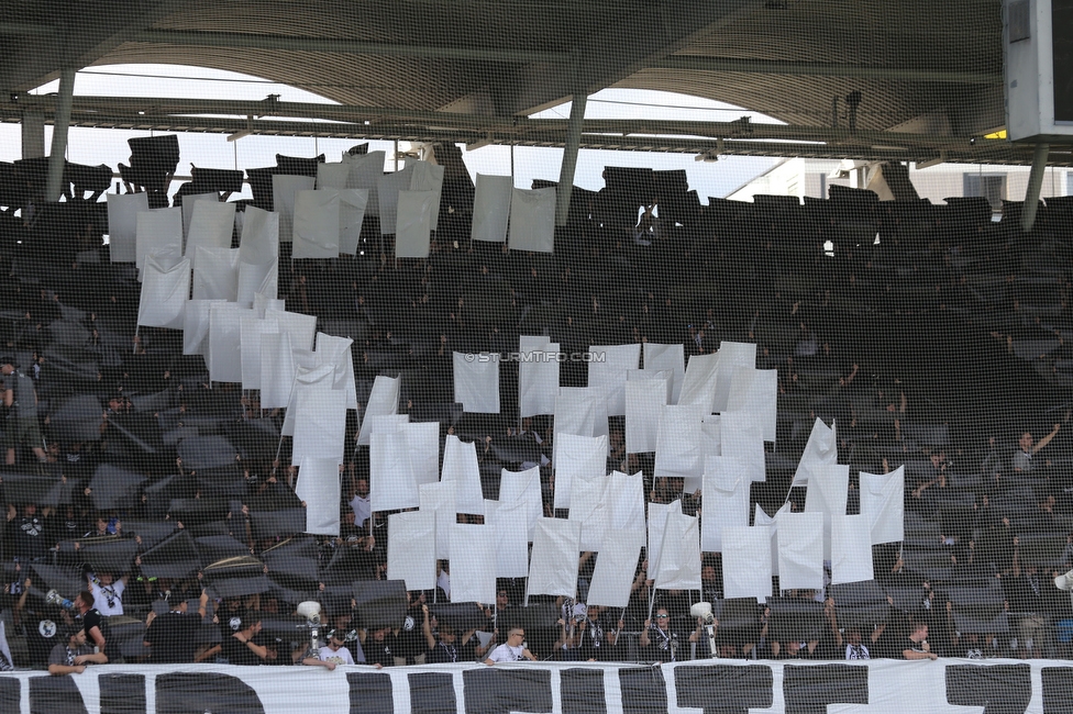 Sturm Graz - Hartberg
Oesterreichische Fussball Bundesliga, 7. Runde, SK Sturm Graz - TSV Hartberg, Stadion Liebenau Graz, 03.09.2022. 

Foto zeigt Fans von Sturm mit einer Choreografie
Schlüsselwörter: generationchaos