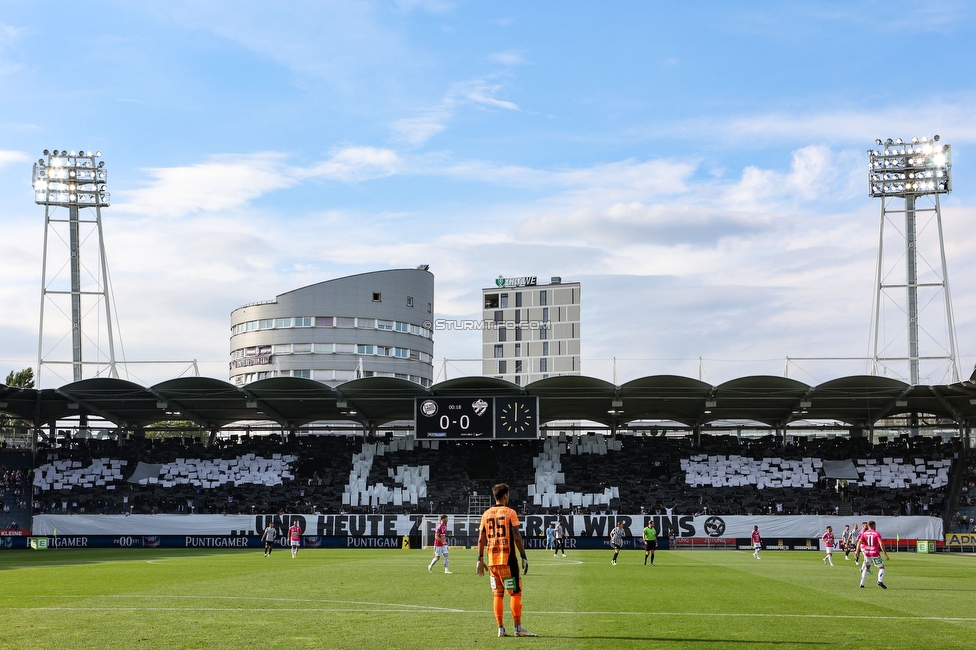 Sturm Graz - Hartberg
Oesterreichische Fussball Bundesliga, 7. Runde, SK Sturm Graz - TSV Hartberg, Stadion Liebenau Graz, 03.09.2022. 

Foto zeigt Fans von Sturm mit einer Choreografie
Schlüsselwörter: generationchaos