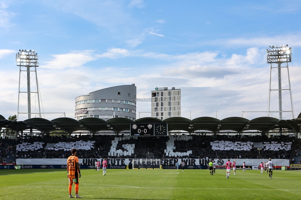 Sturm Graz - Hartberg
Oesterreichische Fussball Bundesliga, 7. Runde, SK Sturm Graz - TSV Hartberg, Stadion Liebenau Graz, 03.09.2022. 

Foto zeigt Fans von Sturm mit einer Choreografie
Schlüsselwörter: generationchaos