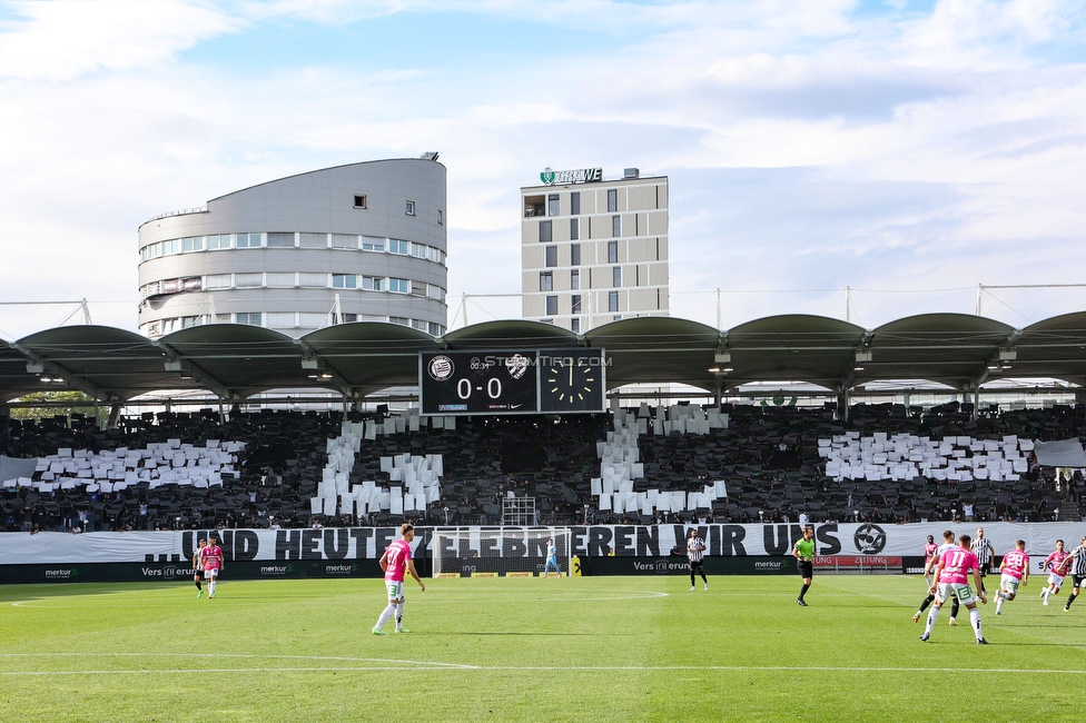 Sturm Graz - Hartberg
Oesterreichische Fussball Bundesliga, 7. Runde, SK Sturm Graz - TSV Hartberg, Stadion Liebenau Graz, 03.09.2022. 

Foto zeigt Fans von Sturm mit einer Choreografie
Schlüsselwörter: generationchaos