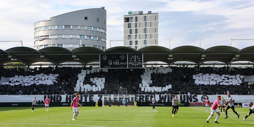 Sturm Graz - Hartberg
Oesterreichische Fussball Bundesliga, 7. Runde, SK Sturm Graz - TSV Hartberg, Stadion Liebenau Graz, 03.09.2022. 

Foto zeigt Fans von Sturm mit einer Choreografie
Schlüsselwörter: generationchaos