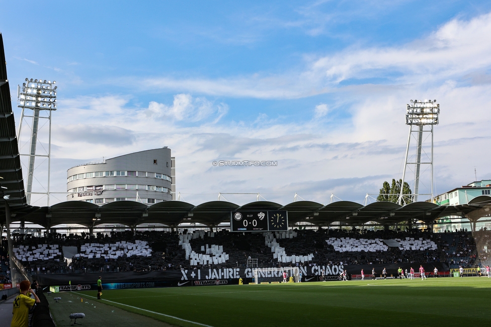 Sturm Graz - Hartberg
Oesterreichische Fussball Bundesliga, 7. Runde, SK Sturm Graz - TSV Hartberg, Stadion Liebenau Graz, 03.09.2022. 

Foto zeigt Fans von Sturm mit einer Choreografie
Schlüsselwörter: generationchaos