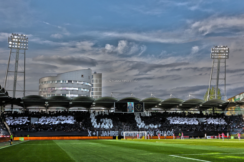 Sturm Graz - Hartberg
Oesterreichische Fussball Bundesliga, 7. Runde, SK Sturm Graz - TSV Hartberg, Stadion Liebenau Graz, 03.09.2022. 

Foto zeigt Fans von Sturm mit einer Choreografie
Schlüsselwörter: generationchaos