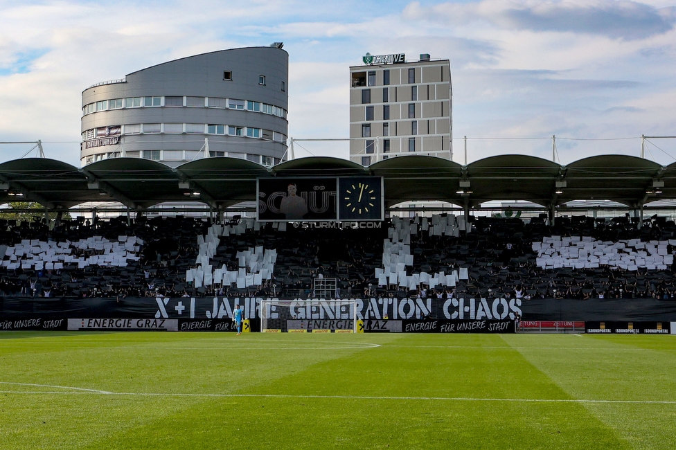 Sturm Graz - Hartberg
Oesterreichische Fussball Bundesliga, 7. Runde, SK Sturm Graz - TSV Hartberg, Stadion Liebenau Graz, 03.09.2022. 

Foto zeigt Fans von Sturm mit einer Choreografie
Schlüsselwörter: generationchaos