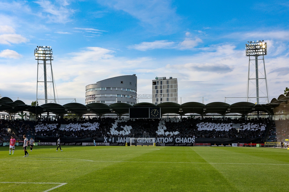 Sturm Graz - Hartberg
Oesterreichische Fussball Bundesliga, 7. Runde, SK Sturm Graz - TSV Hartberg, Stadion Liebenau Graz, 03.09.2022. 

Foto zeigt Fans von Sturm mit einer Choreografie
Schlüsselwörter: generationchaos