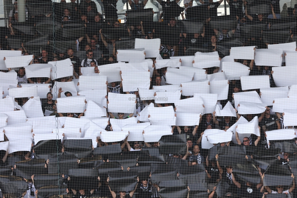 Sturm Graz - Hartberg
Oesterreichische Fussball Bundesliga, 7. Runde, SK Sturm Graz - TSV Hartberg, Stadion Liebenau Graz, 03.09.2022. 

Foto zeigt Fans von Sturm mit einer Choreografie
Schlüsselwörter: generationchaos