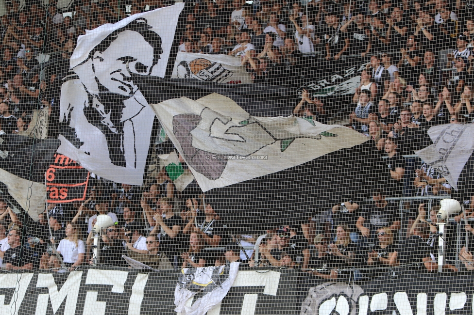 Sturm Graz - Hartberg
Oesterreichische Fussball Bundesliga, 7. Runde, SK Sturm Graz - TSV Hartberg, Stadion Liebenau Graz, 03.09.2022. 

Foto zeigt Fans von Sturm
Schlüsselwörter: generationchaos