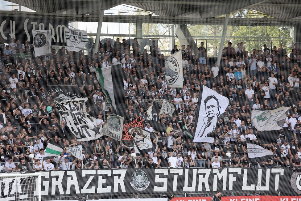 Sturm Graz - Hartberg
Oesterreichische Fussball Bundesliga, 7. Runde, SK Sturm Graz - TSV Hartberg, Stadion Liebenau Graz, 03.09.2022. 

Foto zeigt Fans von Sturm mit einer Choreografie
Schlüsselwörter: generationchaos pyrotechnik