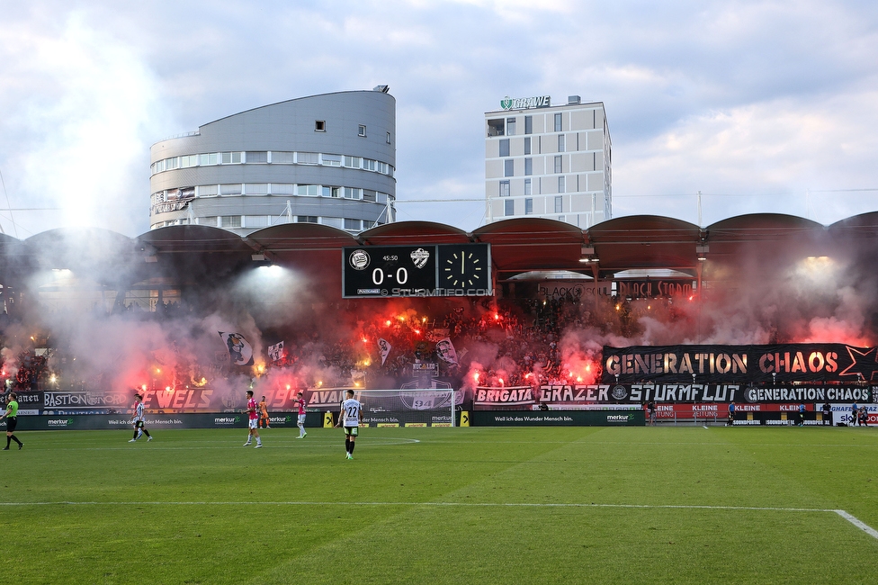 Sturm Graz - Hartberg
Oesterreichische Fussball Bundesliga, 7. Runde, SK Sturm Graz - TSV Hartberg, Stadion Liebenau Graz, 03.09.2022. 

Foto zeigt Fans von Sturm mit einer Choreografie
Schlüsselwörter: generationchaos pyrotechnik