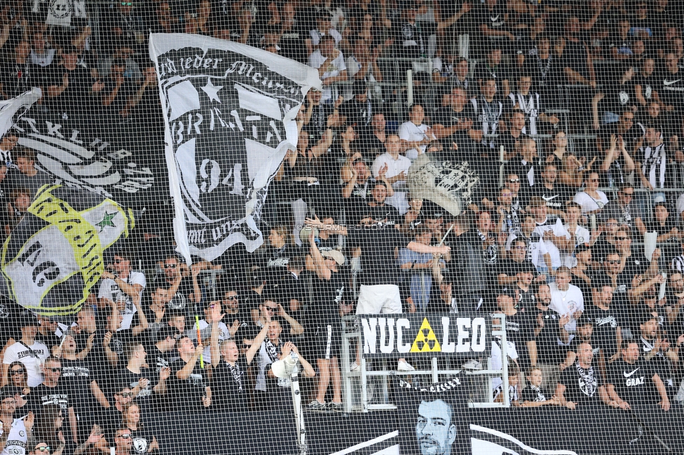 Sturm Graz - Hartberg
Oesterreichische Fussball Bundesliga, 7. Runde, SK Sturm Graz - TSV Hartberg, Stadion Liebenau Graz, 03.09.2022. 

Foto zeigt Fans von Sturm
Schlüsselwörter: brigata vorsaenger