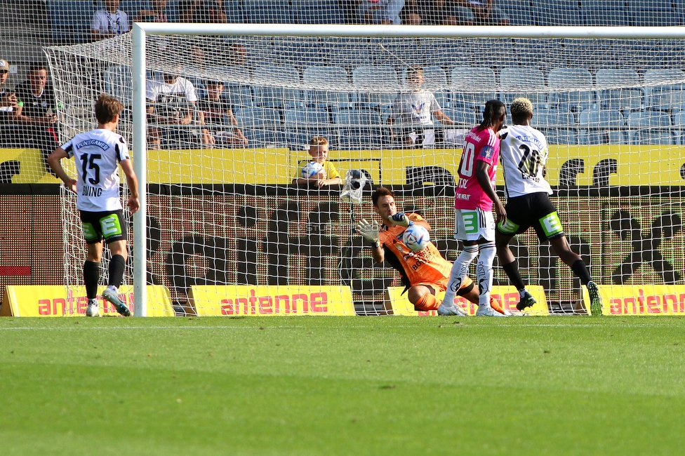 Sturm Graz - Hartberg
Oesterreichische Fussball Bundesliga, 7. Runde, SK Sturm Graz - TSV Hartberg, Stadion Liebenau Graz, 03.09.2022. 

Foto zeigt William Boeving (Sturm) und Emanuel Emegha (Sturm)
Schlüsselwörter: generationchaos