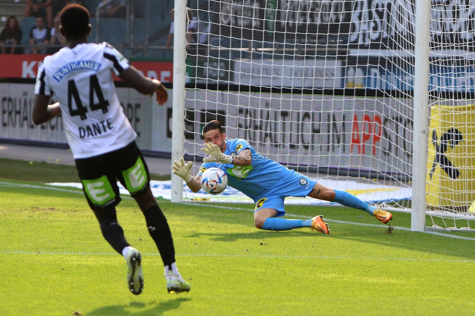 Sturm Graz - Hartberg
Oesterreichische Fussball Bundesliga, 7. Runde, SK Sturm Graz - TSV Hartberg, Stadion Liebenau Graz, 03.09.2022. 

Foto zeigt Tobias Schuetzenauer (Sturm)
