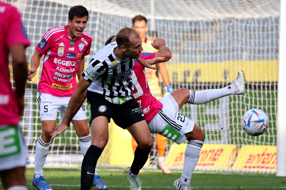 Sturm Graz - Hartberg
Oesterreichische Fussball Bundesliga, 7. Runde, SK Sturm Graz - TSV Hartberg, Stadion Liebenau Graz, 03.09.2022. 

Foto zeigt Jon Gorenc-Stankovic (Sturm)
Schlüsselwörter: generationchaos pyrotechnik