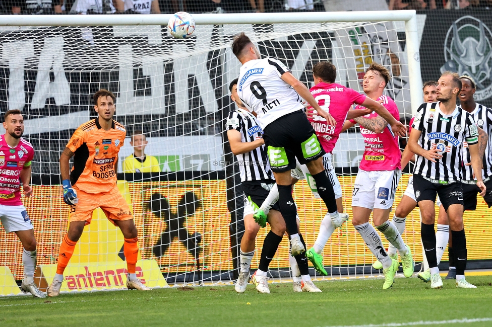 Sturm Graz - Hartberg
Oesterreichische Fussball Bundesliga, 7. Runde, SK Sturm Graz - TSV Hartberg, Stadion Liebenau Graz, 03.09.2022. 

Foto zeigt Albian Ajeti (Sturm)
