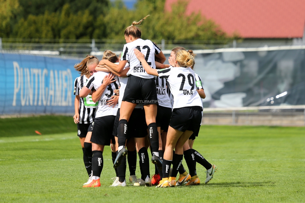 Sturm Damen - Altach/Vorderland
OEFB Frauen Bundesliga, 2. Runde, SK Sturm Graz Damen - SCR Altach / FFC Vorderland, Trainingszentrum Messendorf, 11.09.2022. 

Foto zeigt die Mannschaft der Sturm Damen
