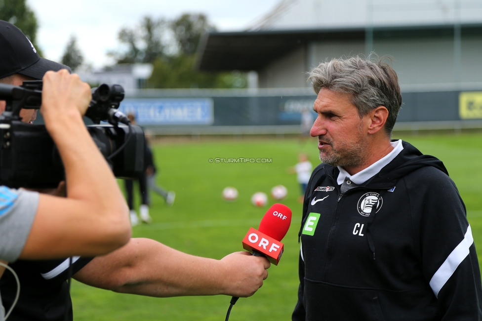 Sturm Damen - Altach/Vorderland
OEFB Frauen Bundesliga, 2. Runde, SK Sturm Graz Damen - SCR Altach / FFC Vorderland, Trainingszentrum Messendorf, 11.09.2022. 

Foto zeigt Christian Lang (Cheftrainer Sturm Damen)
