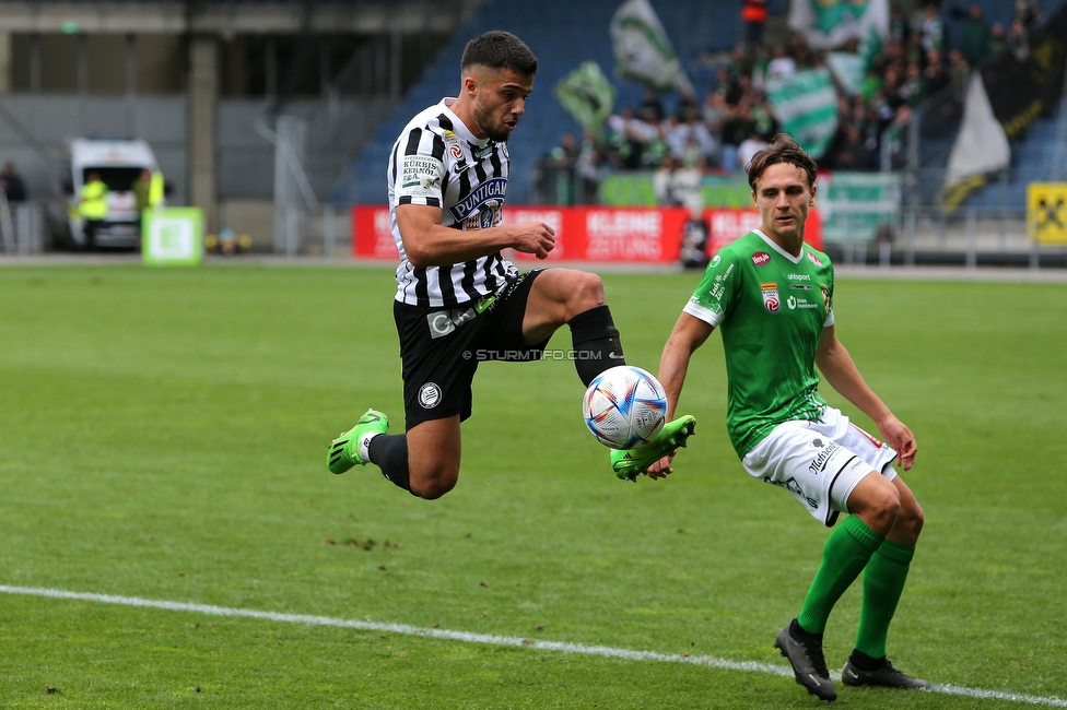 Sturm Graz - Austria Lustenau
Oesterreichische Fussball Bundesliga, 9. Runde, SK Sturm Graz - Austria Lustenau, Stadion Liebenau Graz, 18.09.2022. 

Foto zeigt Jusuf Gazibegovic (Sturm)
