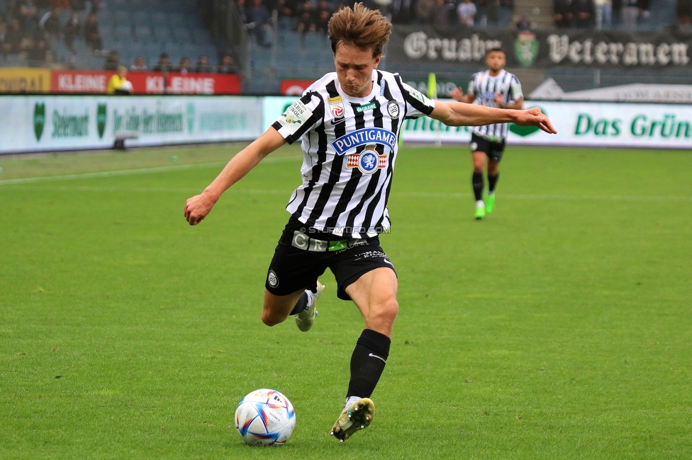 Sturm Graz - Austria Lustenau
Oesterreichische Fussball Bundesliga, 9. Runde, SK Sturm Graz - SC Austria Lustenau, Stadion Liebenau Graz, 18.09.2022. 

Foto zeigt William Boeving (Sturm)
