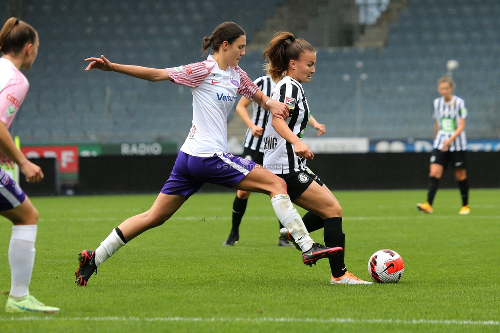 Sturm Damen - Austria Wien
OEFB Frauen Bundesliga, 4. Runde, SK Sturm Graz Damen - FK Austria Wien, Stadion Liebenau Graz, 25.09.2022. 

Foto zeigt Annabel Schasching (Sturm Damen)
