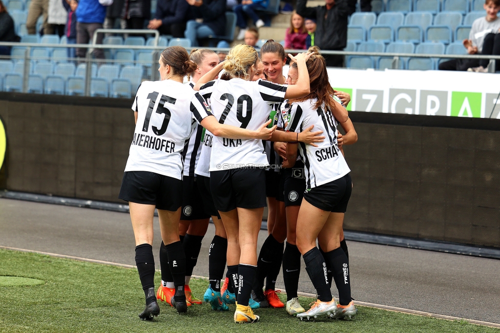 Sturm Damen - Austria Wien
OEFB Frauen Bundesliga, 4. Runde, SK Sturm Graz Damen - FK Austria Wien, Stadion Liebenau Graz, 25.09.2022. 

Foto zeigt die Mannschaft der Sturm Damen
