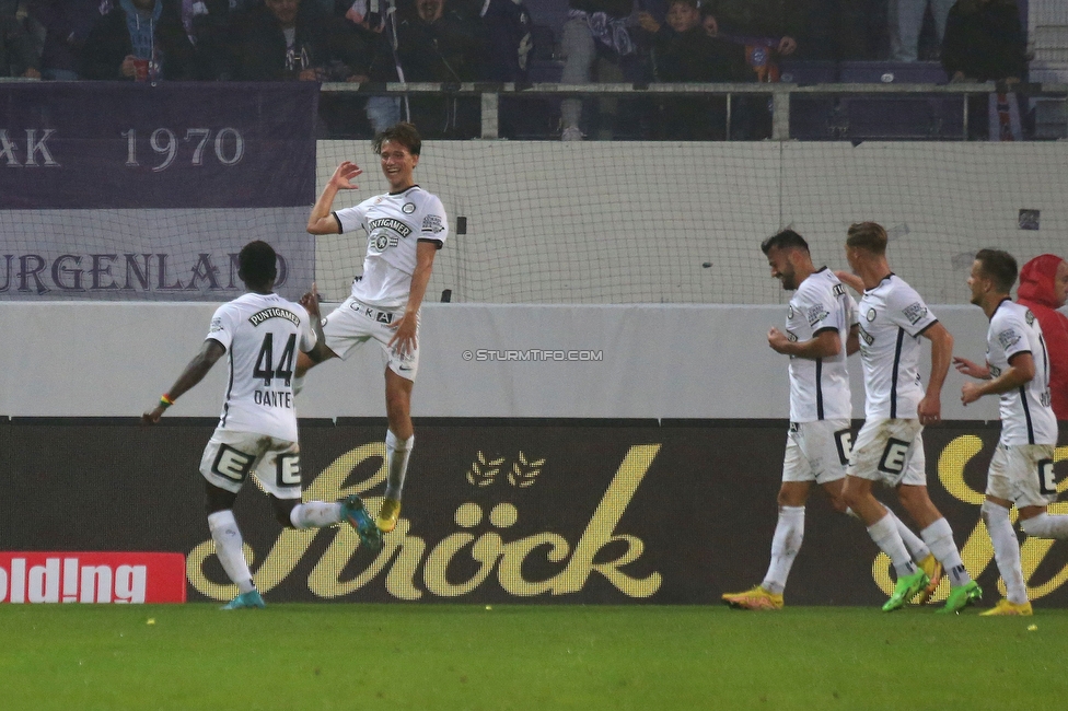 Austria Wien - Sturm Graz
Oesterreichische Fussball Bundesliga, 10. Runde, FK Austria Wien - SK Sturm Graz, Generali-Arena Wien, 02.10.2022. 

Foto zeigt William Boeving (Sturm) und Amadou Dante (Sturm)
