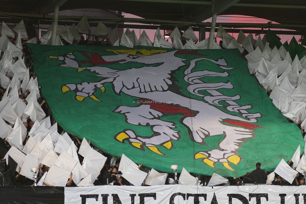 Sturm Graz - Lazio
UEFA Europa League Gruppenphase 3. Spieltag, SK Sturm Graz - SS Lazio, Stadion Liebenau Graz, 06.10.2022. 

Foto zeigt Fans von Sturm mit einer Choreografie
