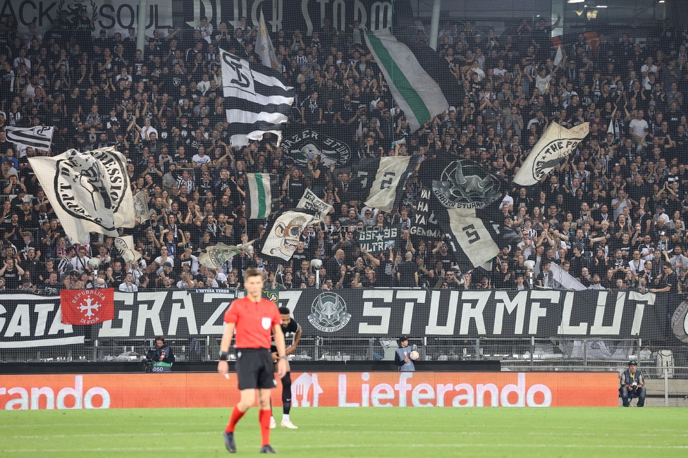 Sturm Graz - Lazio
UEFA Europa League Gruppenphase 3. Spieltag, SK Sturm Graz - SS Lazio, Stadion Liebenau Graz, 06.10.2022. 

Foto zeigt Fans von Sturm
Schlüsselwörter: sturmflut