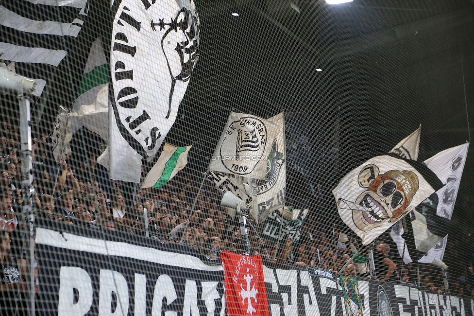 Sturm Graz - Lazio
UEFA Europa League Gruppenphase 3. Spieltag, SK Sturm Graz - SS Lazio, Stadion Liebenau Graz, 06.10.2022. 

Foto zeigt Fans von Sturm
