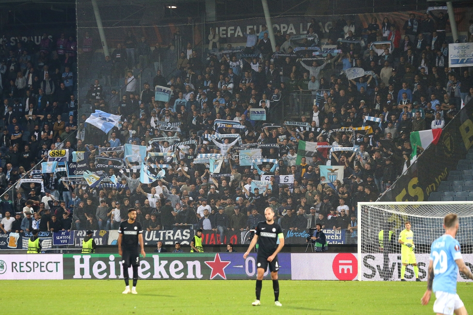 Sturm Graz - Lazio
UEFA Europa League Gruppenphase 3. Spieltag, SK Sturm Graz - SS Lazio, Stadion Liebenau Graz, 06.10.2022. 

Foto zeigt Fans von Lazio
