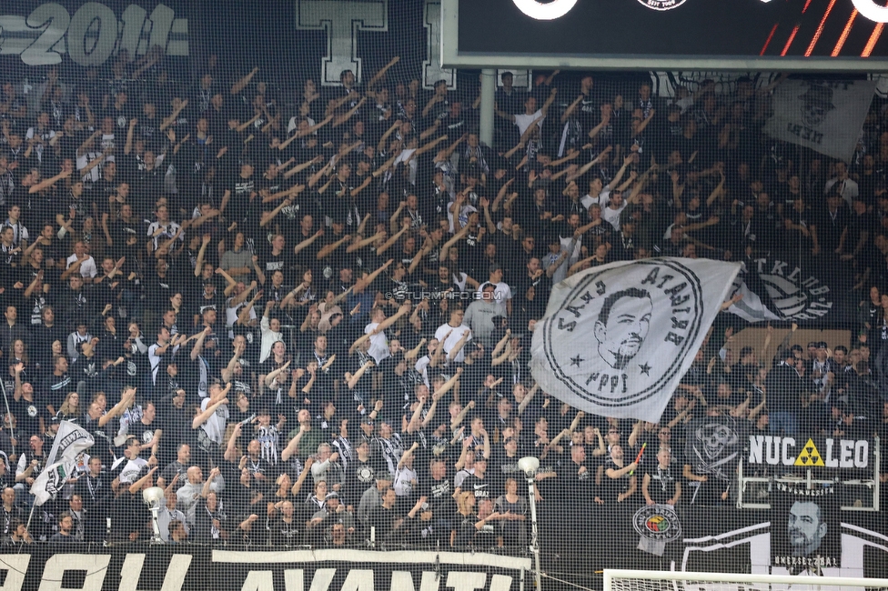 Sturm Graz - Lazio
UEFA Europa League Gruppenphase 3. Spieltag, SK Sturm Graz - SS Lazio, Stadion Liebenau Graz, 06.10.2022. 

Foto zeigt Fans von Sturm
