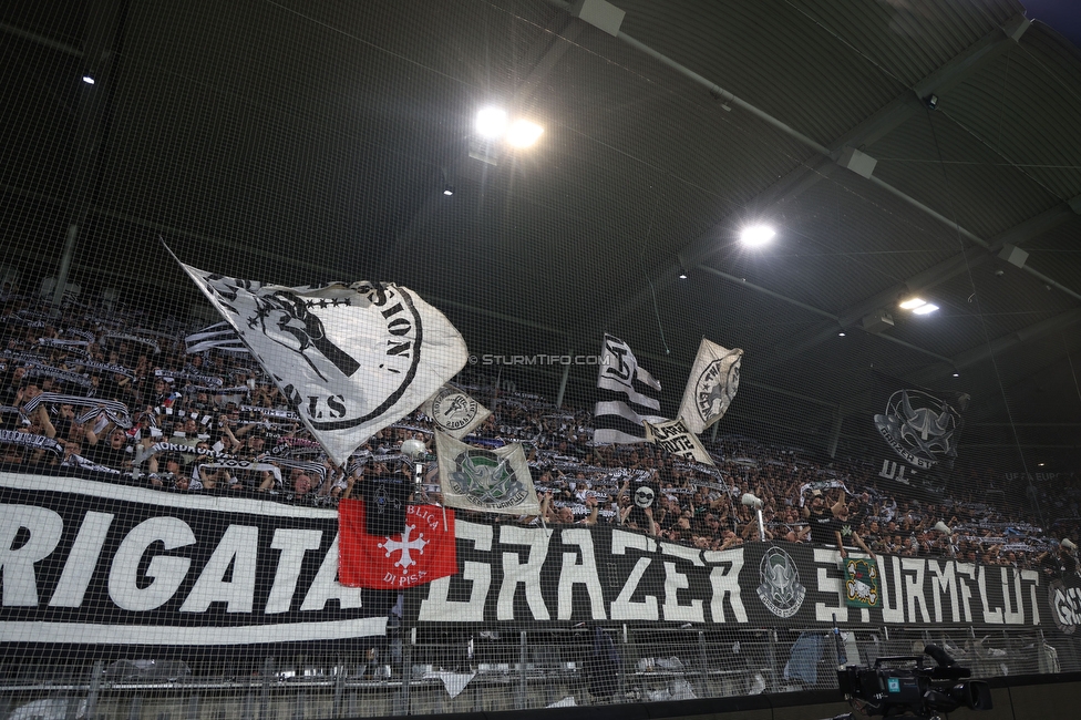 Sturm Graz - Lazio
UEFA Europa League Gruppenphase 3. Spieltag, SK Sturm Graz - SS Lazio, Stadion Liebenau Graz, 06.10.2022. 

Foto zeigt Fans von Sturm
Schlüsselwörter: sturmflut