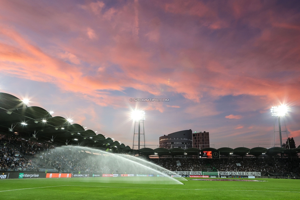 Sturm Graz - Lazio
UEFA Europa League Gruppenphase 3. Spieltag, SK Sturm Graz - SS Lazio, Stadion Liebenau Graz, 06.10.2022. 

Foto zeigt eine Innenansicht im Stadion Liebenau
Schlüsselwörter: wetter