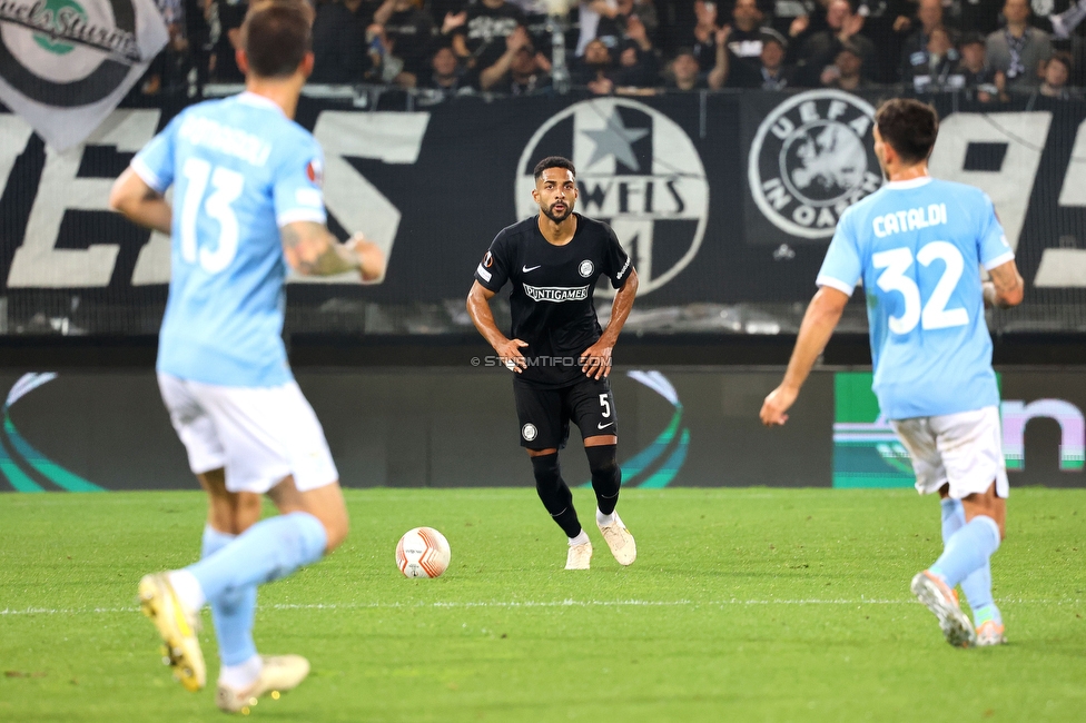 Sturm Graz - Lazio
UEFA Europa League Gruppenphase 3. Spieltag, SK Sturm Graz - SS Lazio, Stadion Liebenau Graz, 06.10.2022. 

Foto zeigt Gregory Wuethrich (Sturm)
