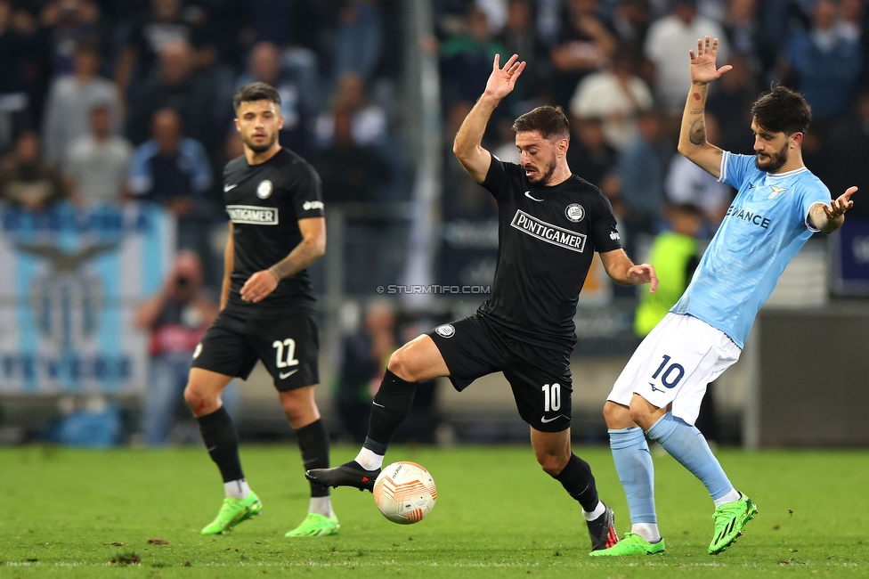 Sturm Graz - Lazio
UEFA Europa League Gruppenphase 3. Spieltag, SK Sturm Graz - SS Lazio, Stadion Liebenau Graz, 06.10.2022. 

Foto zeigt Otar Kiteishvili (Sturm)
