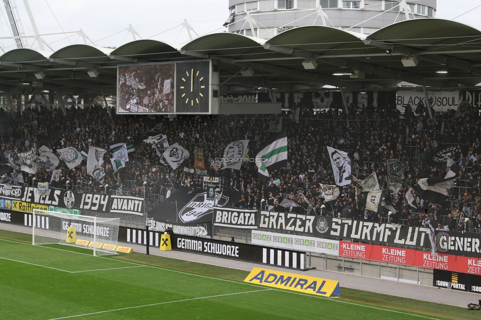 Sturm Graz - Tirol
Oesterreichische Fussball Bundesliga, 11. Runde, SK Sturm Graz - WSG Tirol, Stadion Liebenau Graz, 09.10.2022. 

Foto zeigt Fans von Sturm
