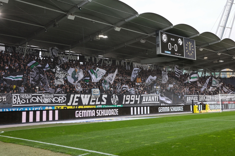 Sturm Graz - Tirol
Oesterreichische Fussball Bundesliga, 11. Runde, SK Sturm Graz - WSG Tirol, Stadion Liebenau Graz, 09.10.2022. 

Foto zeigt Fans von Sturm
