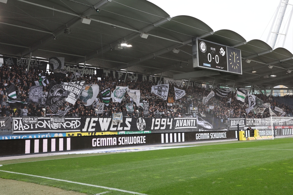 Sturm Graz - Tirol
Oesterreichische Fussball Bundesliga, 11. Runde, SK Sturm Graz - WSG Tirol, Stadion Liebenau Graz, 09.10.2022. 

Foto zeigt Fans von Sturm
